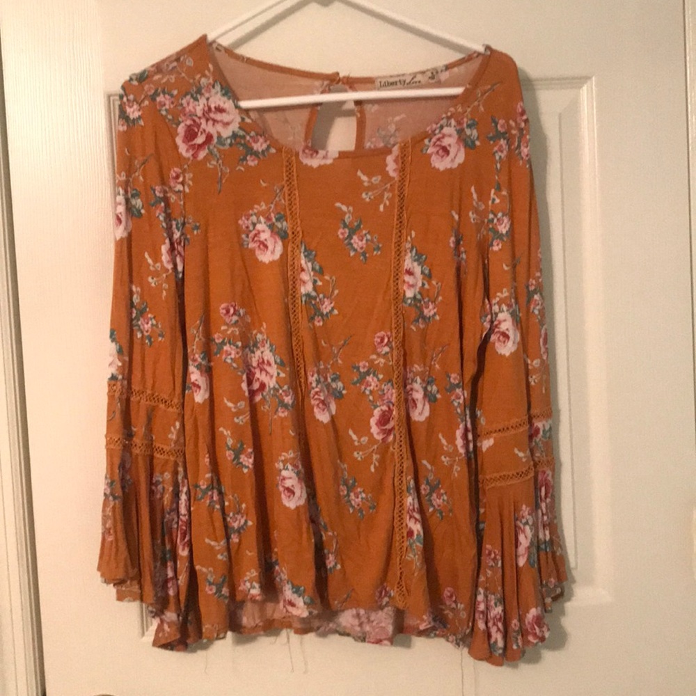 Orange floral top
